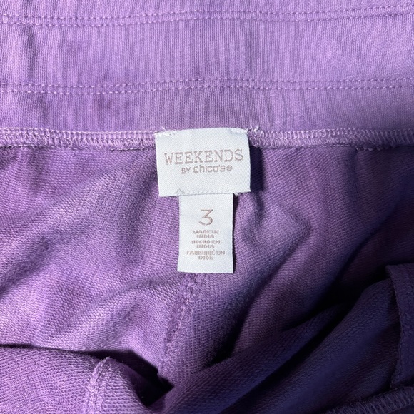 Weekends By Chicos Tie Dye Lounge Pants Purple Size 3 - Picture 7 of 8